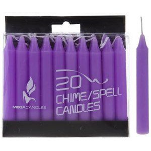 Wicca 20 Chime Spell Candles 4" Lavender